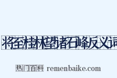 将至桂林望诸石峰反义词是什么意思的图片